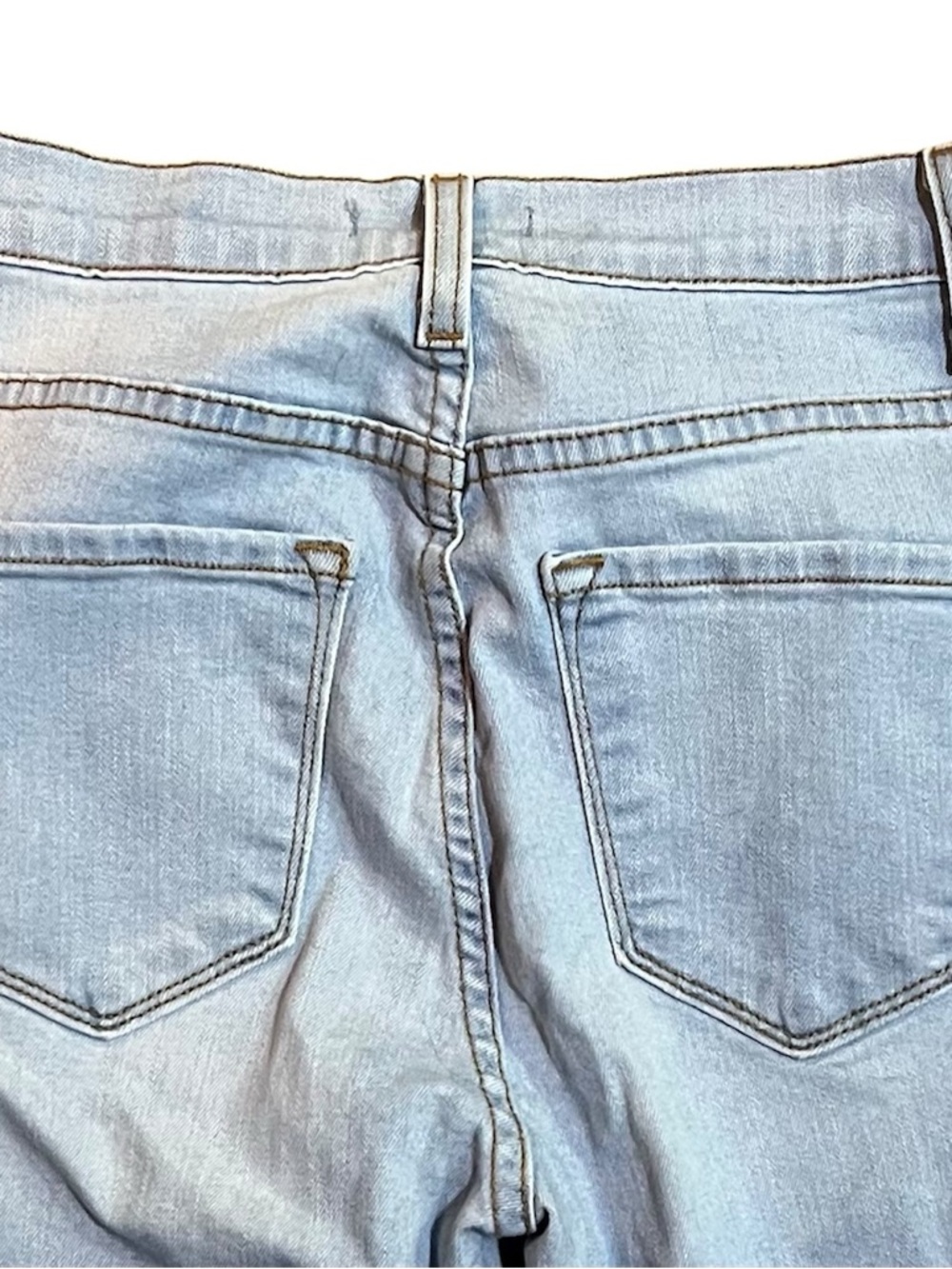 Fashion Nova Light Blue Distressed Skinny Jeans Size 26 - Picture 5 of 7